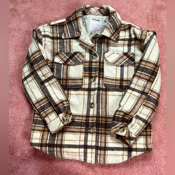 Garage Jackets & Blazers - garage womens coat/medium /tan,brown,cream,white